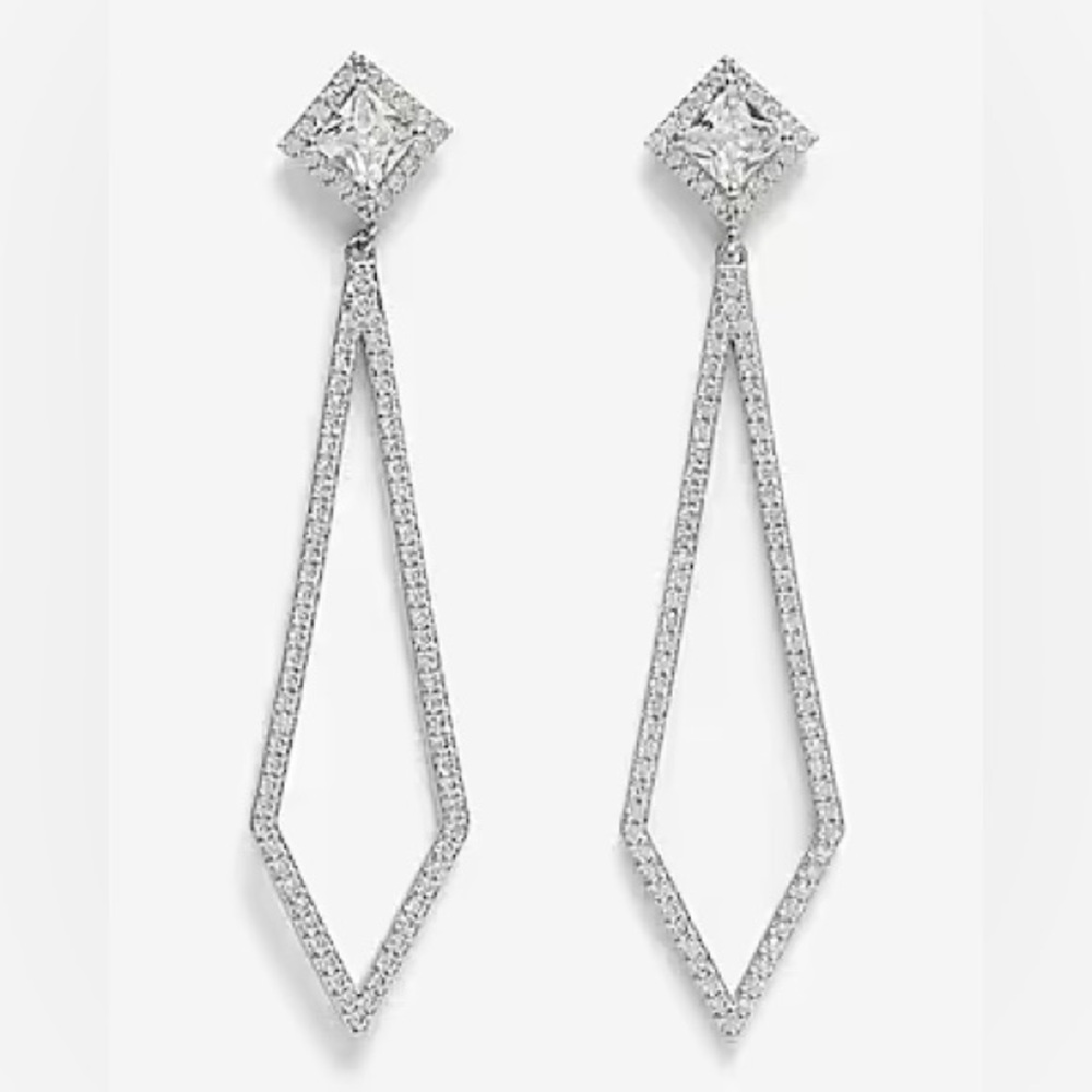 Rhinestone Diamond Teardrop Earrings
